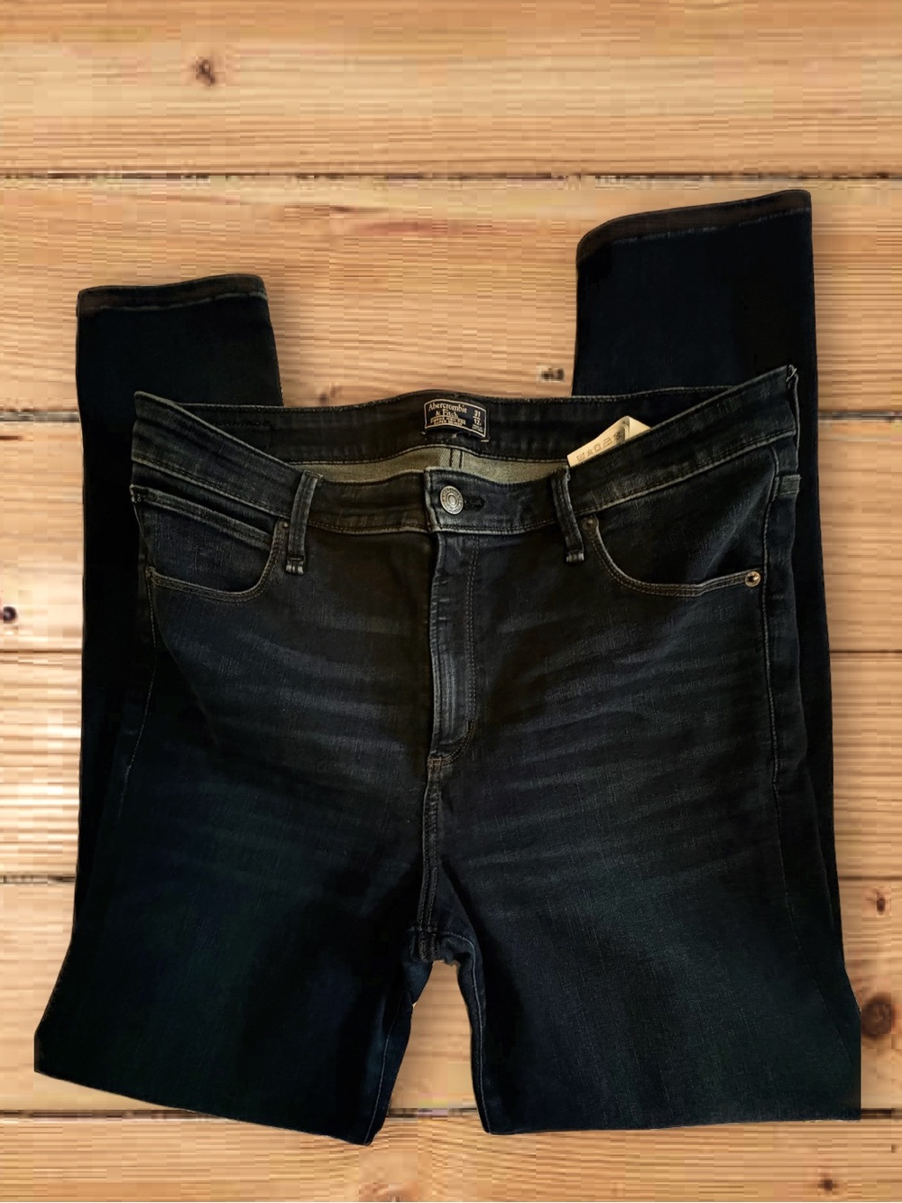 Abercrombie & Fitch Simone high rise super skinny blue wash jeans
